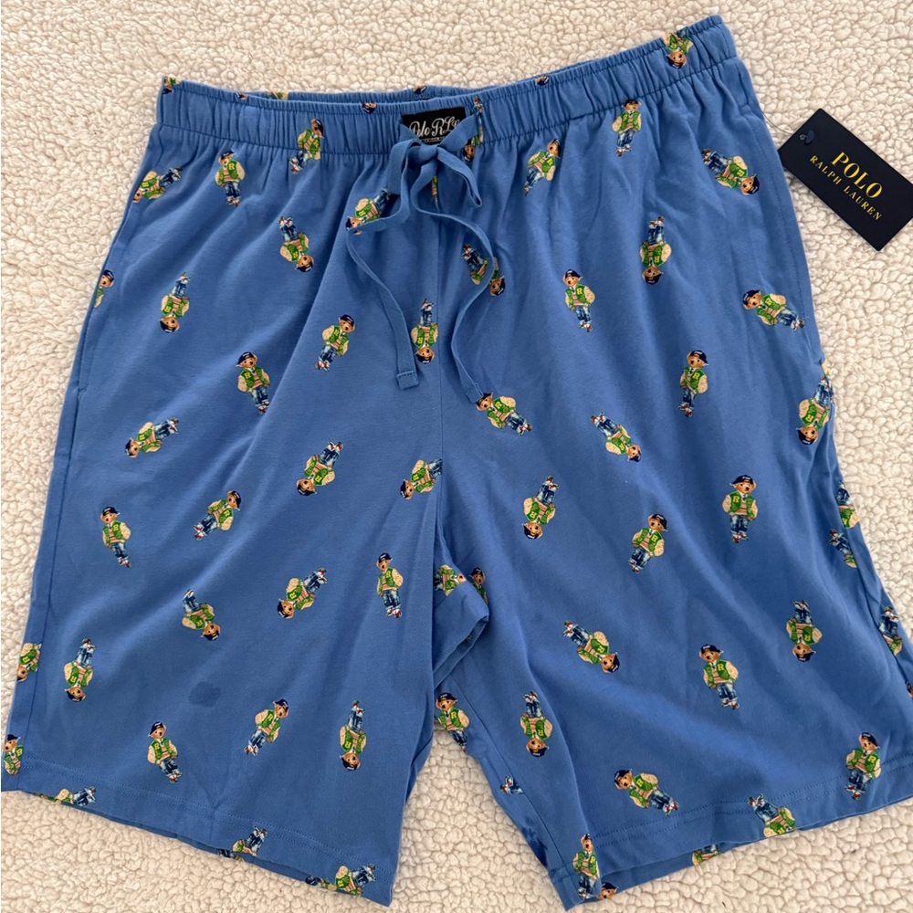 New mens Polo by Ralph Lauren Sz M shorts Bear Sleepwear